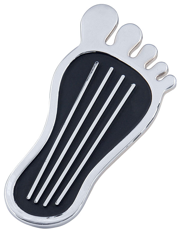 Gas Pedal, Chrome with Vertical Inserts