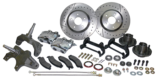 1955-57 Fits Chevy Dropped Spindle Kit for GM Metric Calipers