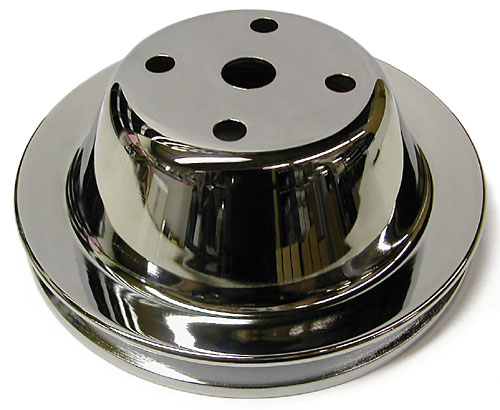 Ecklers 57133394 Chevy Water Pump Pulley Single Groove Chrome Small Block 