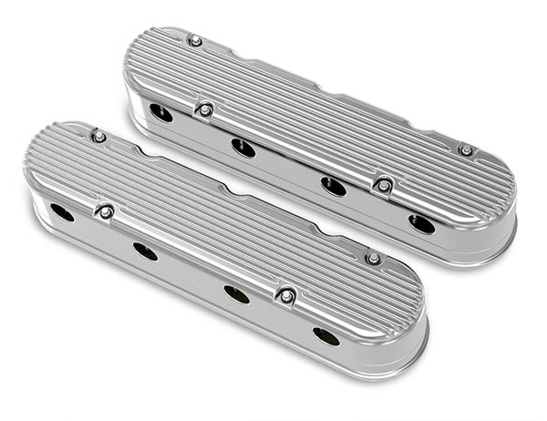 Holley Gen III/IV LS 2-Piece Vintage Finned Aluminum Valve Covers