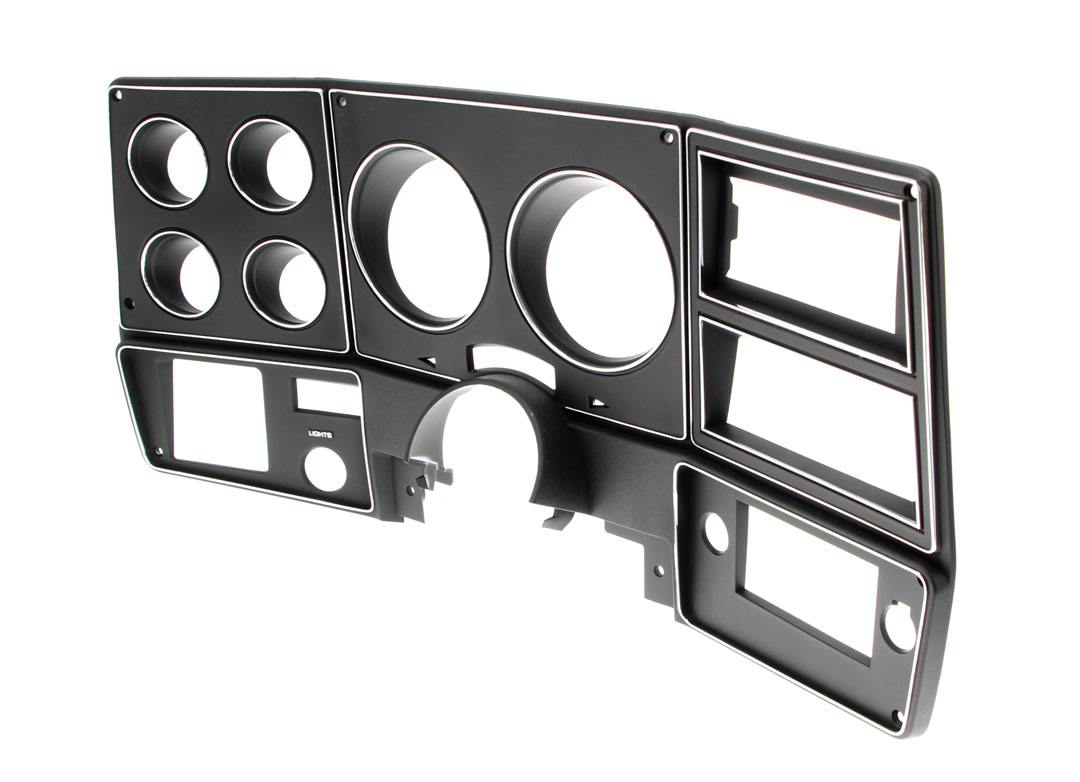 1978-80 Chevrolet / GMC Truck Dash Bezel, Black with Chrome Details, With A/C 