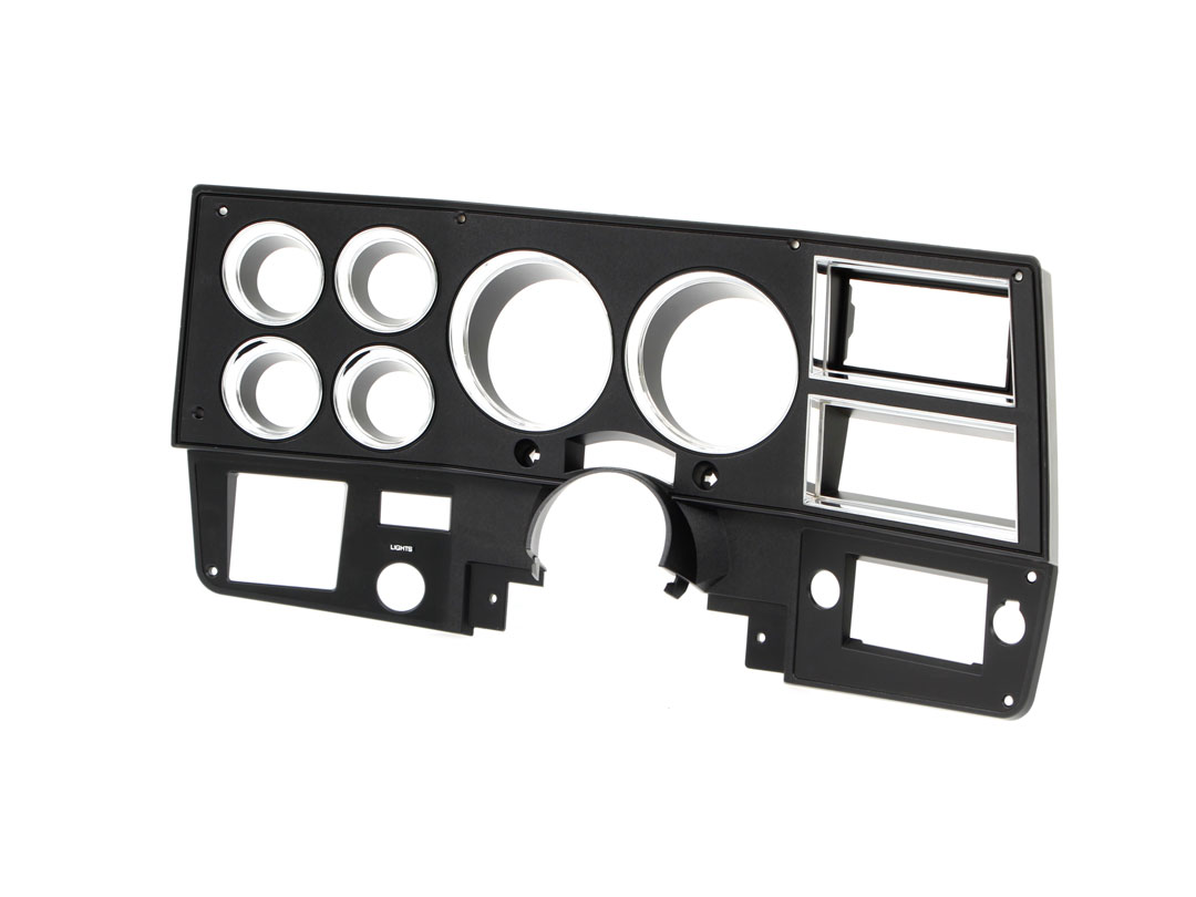 1981-83 Chevrolet / GMC Truck Dash Bezel, Black with Chrome Details, With A/C  