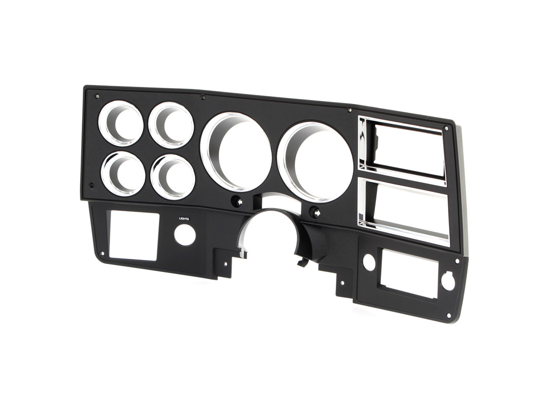 1984-87 Chevrolet / GMC Truck Dash Bezel, Black with Chrome Details, With A/C 