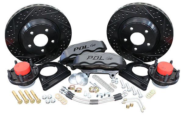 POL - 1964-74 GM A, F, X Body 13" BLACKOUT Track 4, Disc Brake Conversion by Baer