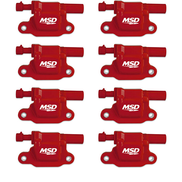 MSD Ignition Coil, GM LS Blaster Series - LS2/LS3/LS4/LS7/LS9 Engines - 8 Pack
