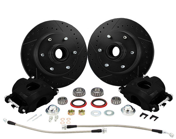 1960-70 Chevy C10, GMC C15 Truck "BLACKOUT" Disc Brake Wheel Component Kit, 6-Lug