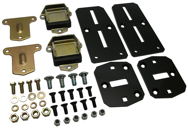 Chevy LS Engine Adapter Kit, Adjustable with Poly Urethane Mounts