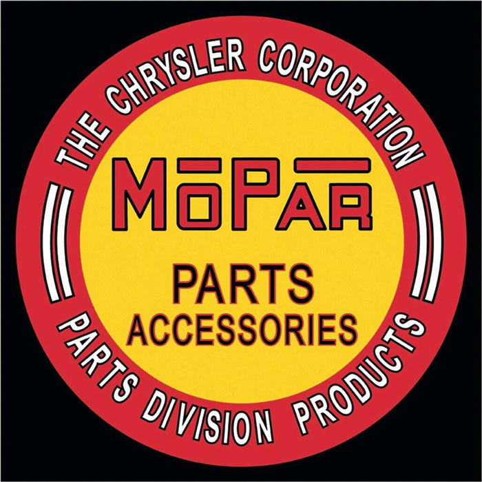 Mopar Parts and Accessories Round Metal Sign