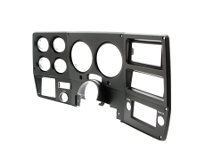 1975-77 Chevrolet / GMC Truck Dash Bezel, Black with Chrome Details, With A/C 