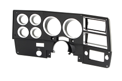 1981-83 Chevrolet / GMC Truck Dash Bezel, Black with Chrome Details, Without A/C 