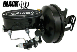 1960-66 Chevy C10, GMC C15 Truck Black Out Series Power Brake Booster Kit with Wilwood Master Cylinder 