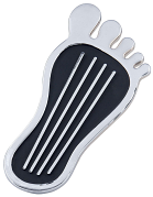 Mr Gasket Foot Print Gas Pedal, Chrome and Black