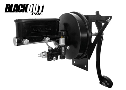 Universal Black Out Series Power Brake Conversion with Wilwood Master Cylinder, Firewall Mount