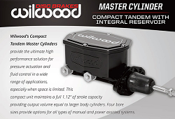 Wilwood Compact Tandem Chamber Master Cylinder, Aluminum