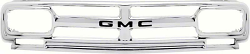1967 GMC Truck Grill, Chrome w/ Black Details