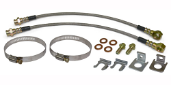 Rear Disc Brake Hoses and Mounting Kit, Braided Stainless