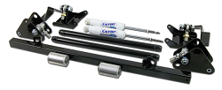 1967-69 Chevy Camaro Traction Bar with Shock Relocation Kit and 9-Way Adjustable Drag Shocks