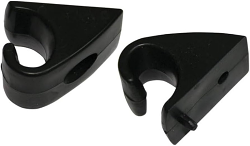 1967-72 Chevy Truck Sun Visor Center Clips, Black, Pair