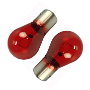 Red 1157 Tail Lamp Bulbs, 12 Volt, Pair