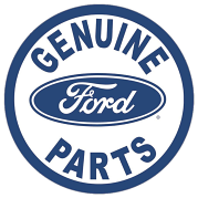 Genuine Ford Parts Aluminum Sign, Round