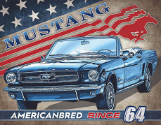 Mustang American Bred Metal Sign