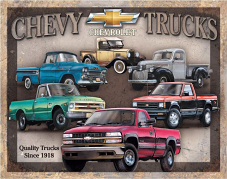 Chevy Trucks Tribute Metal Sign
