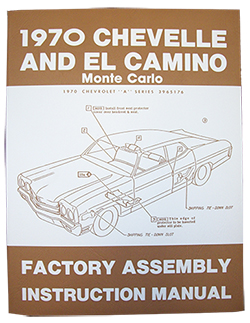 1970 Chevrolet Chevelle El Camino Assembly Manual Book Instructions Illustration