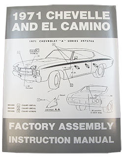 1971 CHEVY CHEVELLE & EL CAMINO FACTORY ASSEMBLY MANUAL