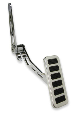 Gas Pedal, Chrome with Horizontal Inserts