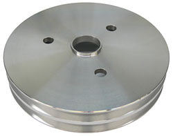 SMALL BLOCK CHEVY SWP CRANKSHAFT PULLEY, ALUMINUM 2 AND 3 GROOVE