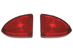 1960-66 Chevy & GMC Suburban & Panel Tail Light Lens, Red, Pair