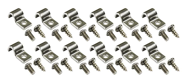 Stainless Steel Fuel and Brake Line Clamps, Single