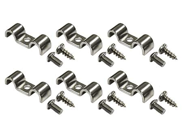 Stainless Steel Fuel and Brake Line Clamps, Dual